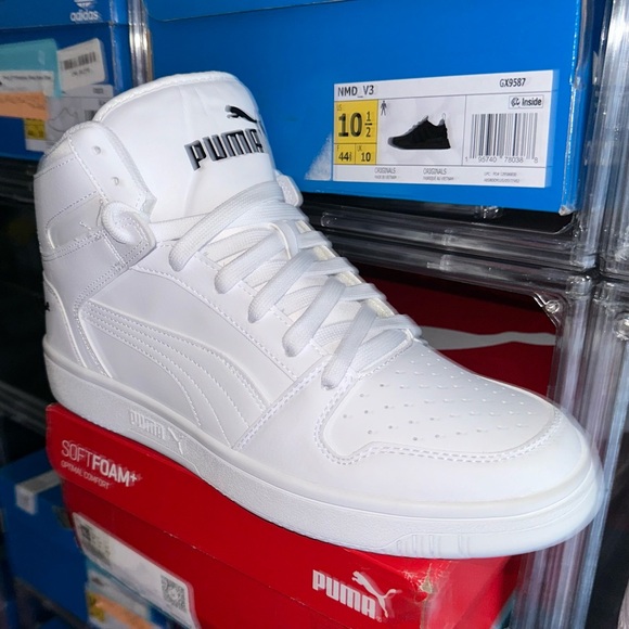 Puma Rebound Layup Mids Men’s Size 10.5 White New - Picture 2 of 5